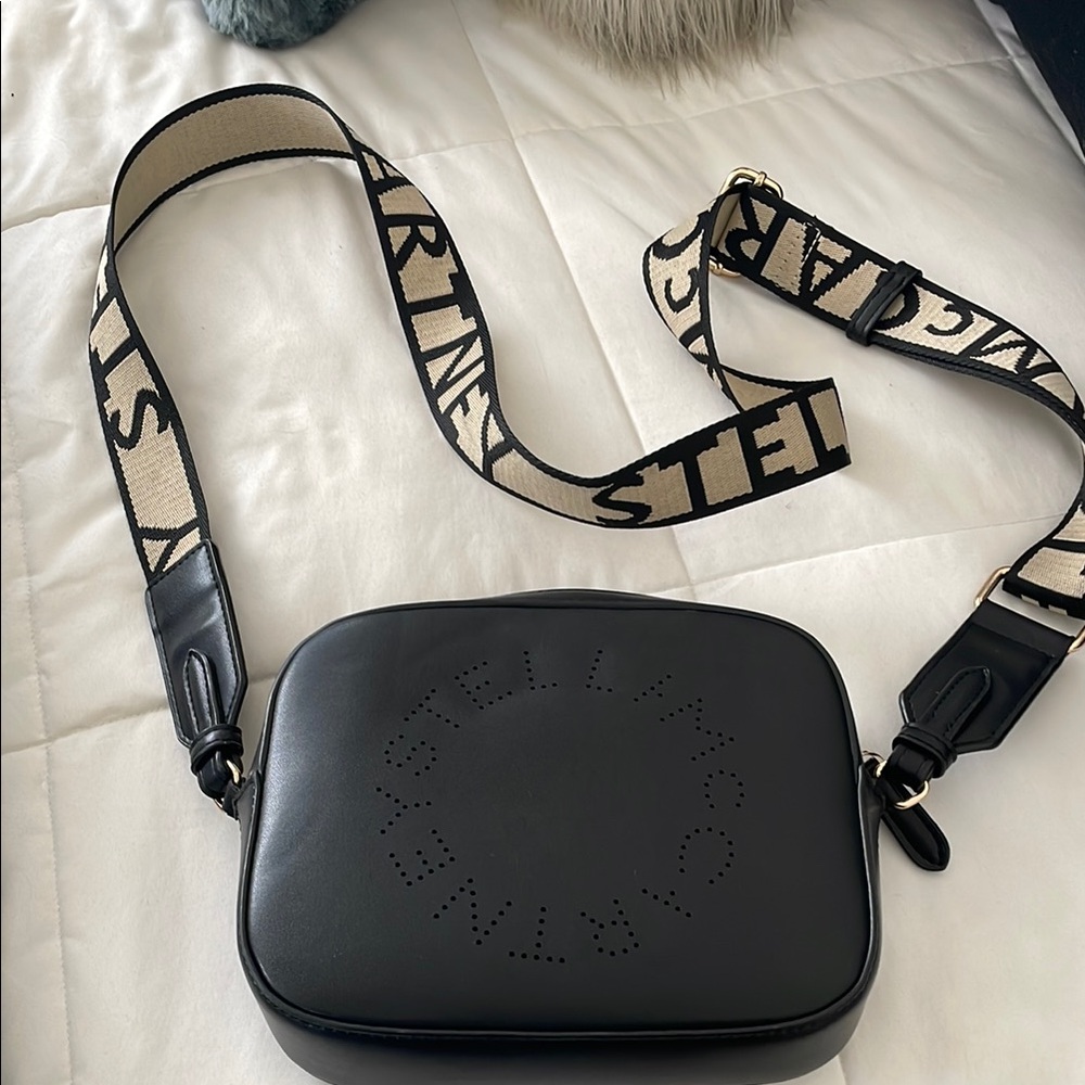Stella McCartney Black and Cream Crossbody Bag